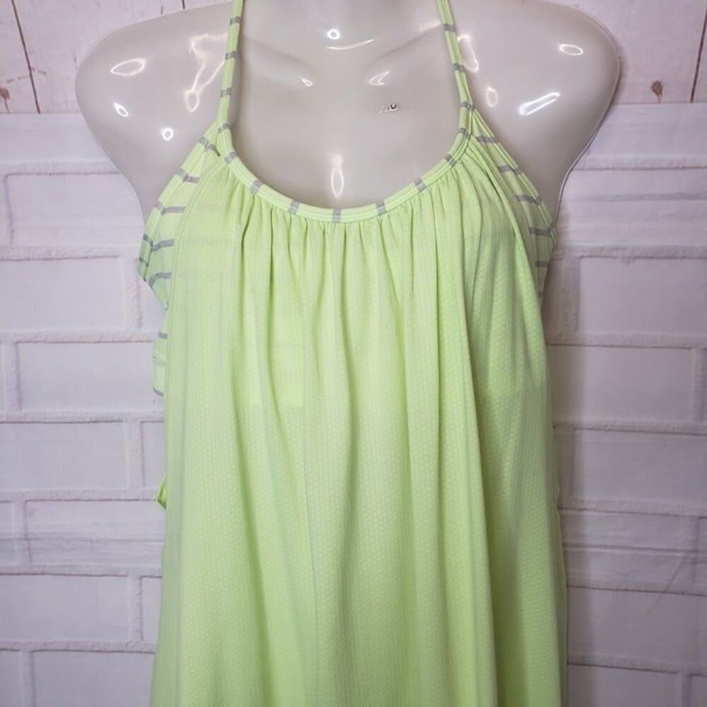 Lululemon Neon Green Combo Athletic Top womens S small Racerback Tank